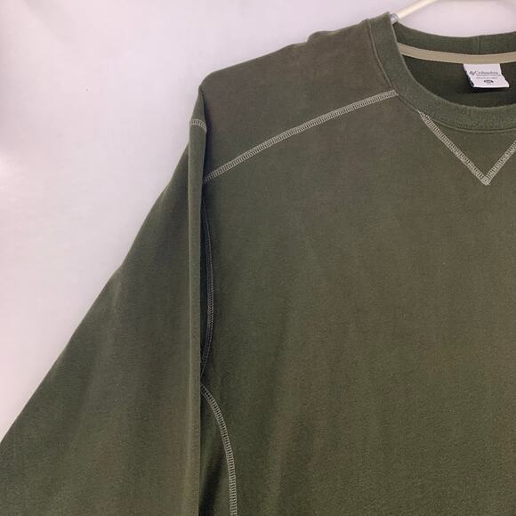 Columbia Mens Pullover Sweatshirt Dark Green Size XXL - Picture 7 of 15